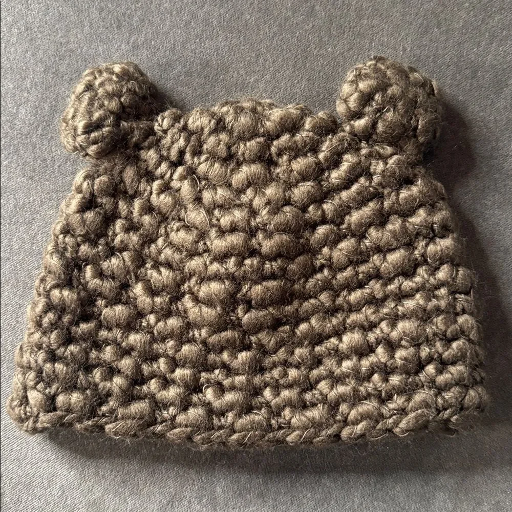 Daisy Baby Unisex Baby Brown Bear Hat Beanie with Ears Size 6-12 months NEW